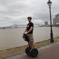 Ted Hawkes on a Segway in New Orleans